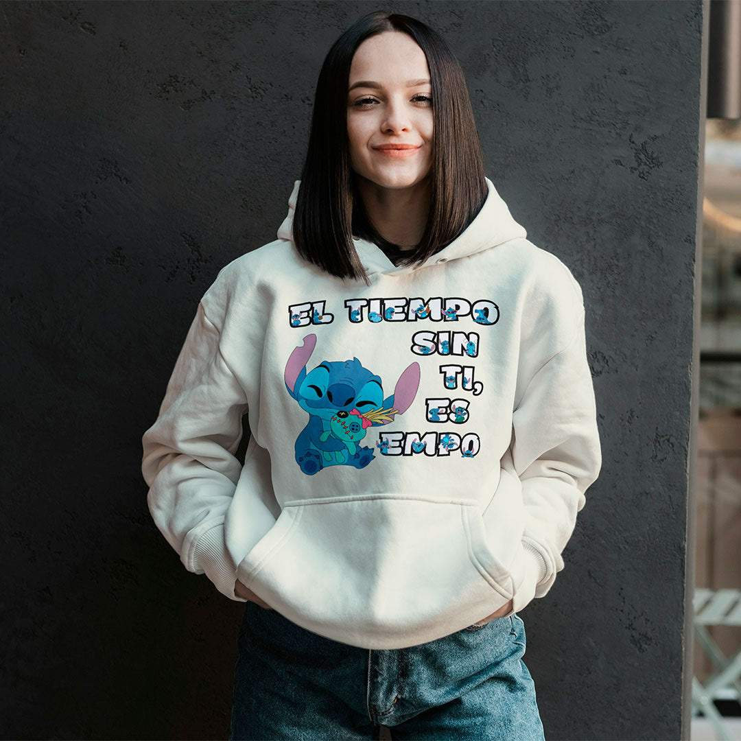 Buzo Animado con Mensaje Stitch