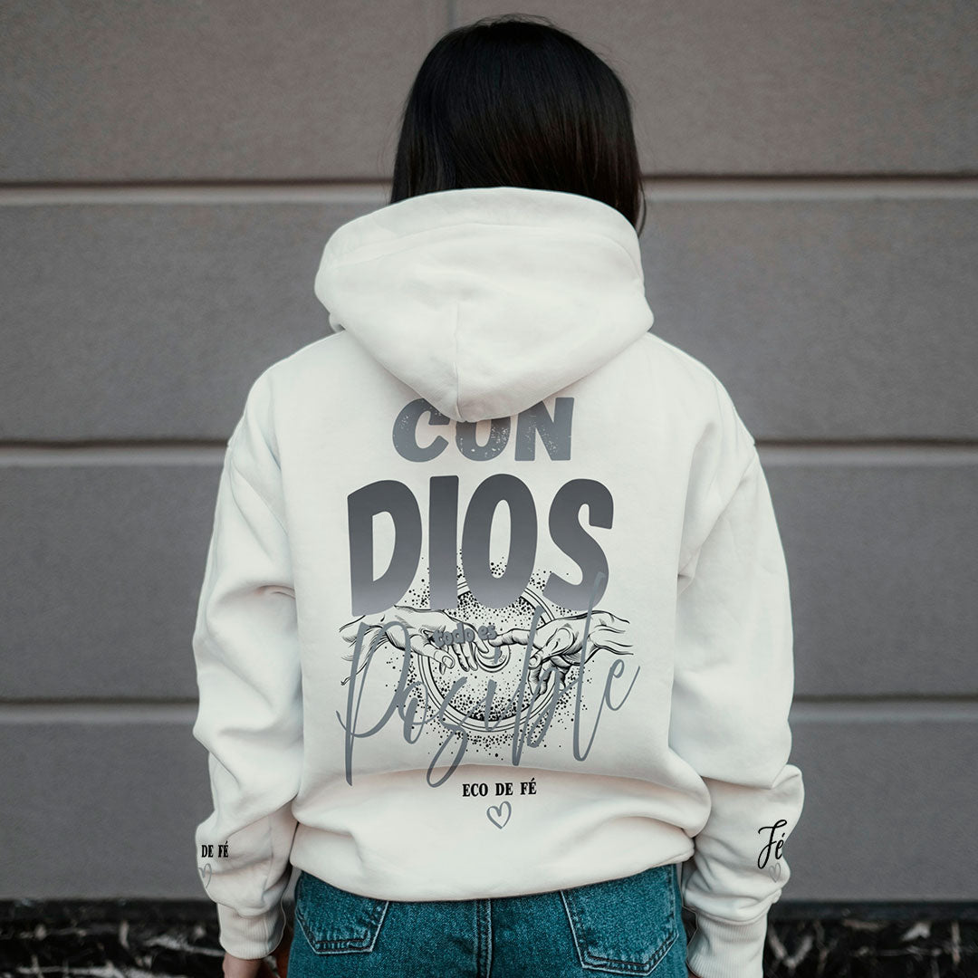 Buzo Eco de Fé Con Dios Todo es Posible